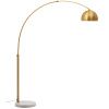 Zlatá kovová stojací lampa Kave Home Madali 160-185 cm
