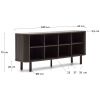 Tmavě hnědá dřevěná komoda Kave Home Mailen 180 x 40 cm