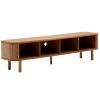 Dřevěný TV stolek Kave Home Mailen 200 x 40 cm