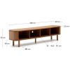 Dřevěný TV stolek Kave Home Mailen 200 x 40 cm