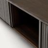 Tmavě hnědý dřevěný TV stolek Kave Home Mailen 200 x 40 cm -fv-interier-25