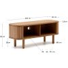 Dřevěný TV stolek Kave Home Mailen 120 x 40 cm