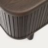 Tmavě hnědý dřevěný TV stolek Kave Home Mailen 120 x 40 cm