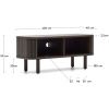Tmavě hnědý dřevěný TV stolek Kave Home Mailen 120 x 40 cm