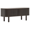 Tmavě hnědý dřevěný TV stolek Kave Home Mailen 120 x 40 cm