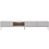 Bílý lakovaný TV stolek Kave Home Vedrana 195 x 40 cm