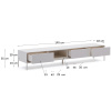 Bílý lakovaný TV stolek Kave Home Vedrana 195 x 40 cm
