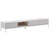 Bílý lakovaný TV stolek Kave Home Vedrana 195 x 40 cm