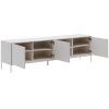 Bílý lakovaný TV stolek Kave Home Vedrana II. 195 x 40 cm