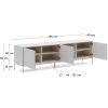 Bílý lakovaný TV stolek Kave Home Vedrana II. 195 x 40 cm