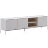 Bílý lakovaný TV stolek Kave Home Vedrana II. 195 x 40 cm