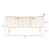 Hnědá komoda DUTCHBONE Juju High 150 x 40 cm