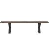 Hnědá dubová lavice Bloomingville Maldon 190 cm