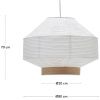 Bílé papírové stínidlo Kave Home Hila 80 cm
