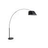 Černá látková stojací lampa ZUIVER ARC 222,5 cm