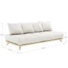 Béžová trojmístná pohovka Karup Design Senza 200 cm