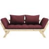 Bordově červená dvoumístná rozkládací pohovka Karup Design Bebop 174 cm