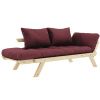 Bordově červená dvoumístná rozkládací pohovka Karup Design Bebop 174 cm