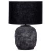 Černá keramická stolní lampa Tahi