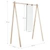 Dřevěný věšák Karup Design Hongi se zrcadlem 177 x 150 cm