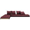 Bordově červená trojmístná rozkládací pohovka Karup Design Chico 200 cm