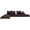 Tmavě hnědá trojmístná rozkládací pohovka Karup Design Chico 200 cm