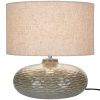 Béžová keramická stolní lampa Totham 44 cm