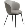 Šedé koženkové křeslo Unique Furniture Gain