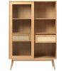 Dubová vitrína Unique Furniture Barrali 160 x 110 cm