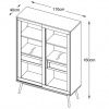 Dubová vitrína Unique Furniture Barrali 160 x 110 cm