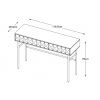 Tmavě hnědý dubový toaletní stolek Unique Furniture Latina 117 x 39 cm