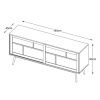 Dubová komoda Unique Furniture Barrali 180 x 45 cm
