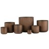 Set dvou měděných keramických květináčů J-line Gerda 26,5 cm