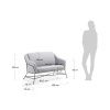 Zelená čalouněná dvoumístná pohovka Kave Home Brida 128 cm