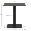 Černý bistro stolek Kave Home Dina 68 x 68 cm