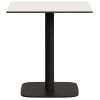 Bílý bistro stolek Kave Home Dina 68 x 68 cm s černou podnoží