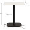 Bílý bistro stolek Kave Home Dina 68 x 68 cm s černou podnoží