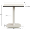 Bílý bistro stolek Kave Home Dina 68 x 68 cm