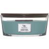 Vonná svíčka WoodWick loď, Evergreen Cashmere