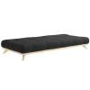 Extra měkká černá futonová matrace Karup Design Double Latex 90 x 200 cm, tl. 18 cm