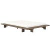 Hnědá dřevěná dvoulůžková postel Karup Design Japan 180 x 200 cm