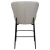 Světle šedá bouclé barová židle DAN-FORM Orbit 68 cm