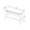 Tmavě hnědý dubový toaletní stolek Unique Furniture Barrali 110 x 40 cm