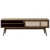 Tmavě hnědý dubový TV stolek Unique Furniture Barrali 150 x 45 cm