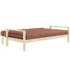 Hnědá trojmístná rozkládací pohovka Karup Design Knob 205 cm