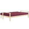 Bordově červená trojmístná rozkládací pohovka Karup Design Knob 205 cm
