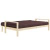 Tmavě hnědá trojmístná rozkládací pohovka Karup Design Knob 205 cm
