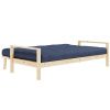 Tmavě modrá trojmístná rozkládací pohovka Karup Design Knob 205 cm