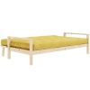 Žlutá manšestrová trojmístná rozkládací pohovka Karup Design Knob 205 cm