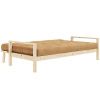 Hnědá manšestrová trojmístná rozkládací pohovka Karup Design Knob 205 cm